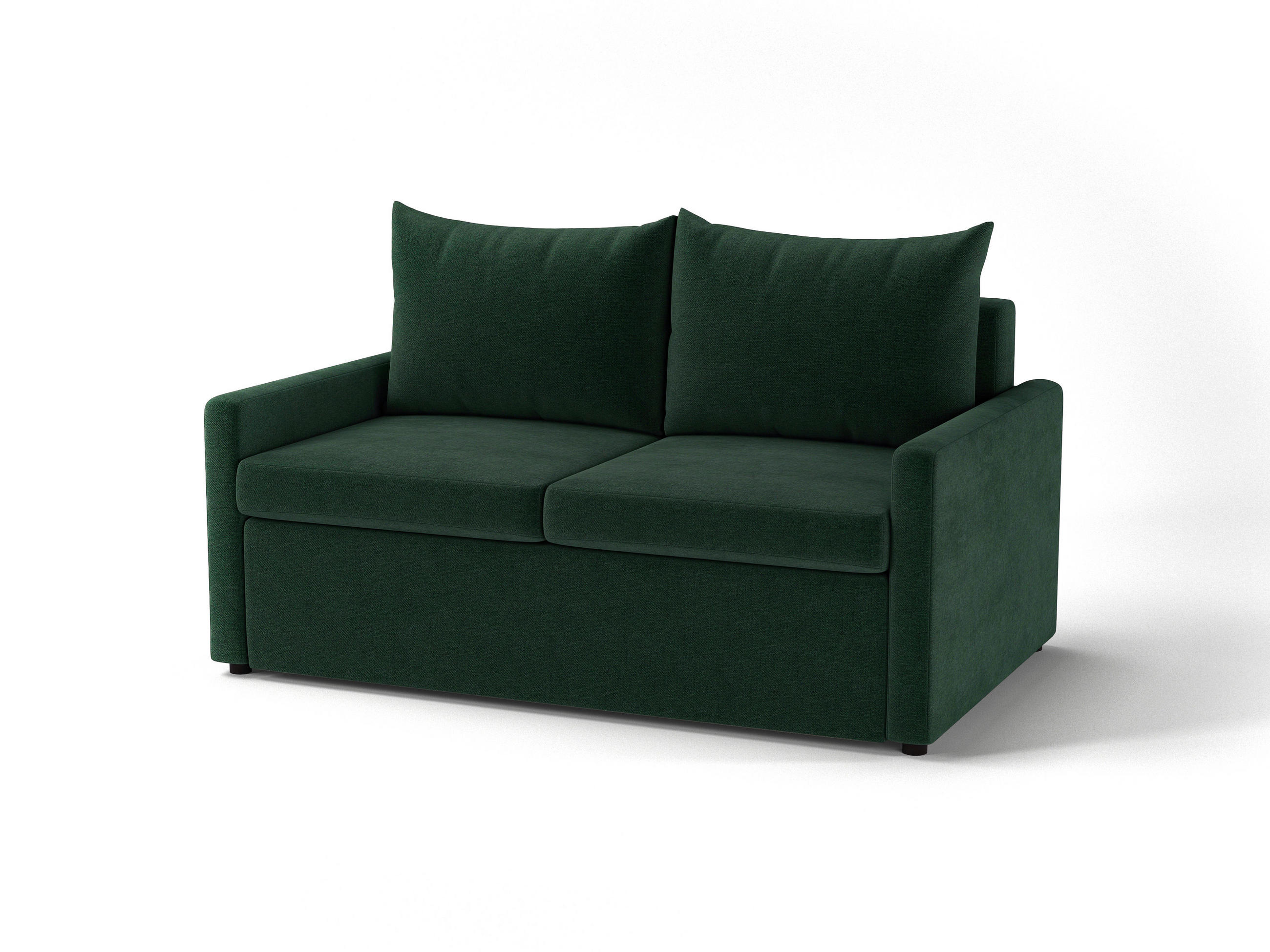 SCHLAFSOFA COLOGNE in Flachgewebe Dunkelgrün  - Dunkelgrün/Schwarz, Design, Kunststoff/Textil (152/89/92cm) - MID.YOU