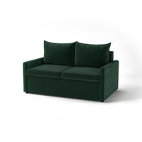 SCHLAFSOFA COLOGNE in Flachgewebe Dunkelgrün  - Dunkelgrün/Schwarz, Design, Kunststoff/Textil (152/89/92cm) - MID.YOU