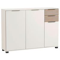 SCHUHSCHRANK Eichefarben, Beige  - Eichefarben/Beige, Design, Holzwerkstoff/Kunststoff (141,9/105,5/35cm) - MID.YOU