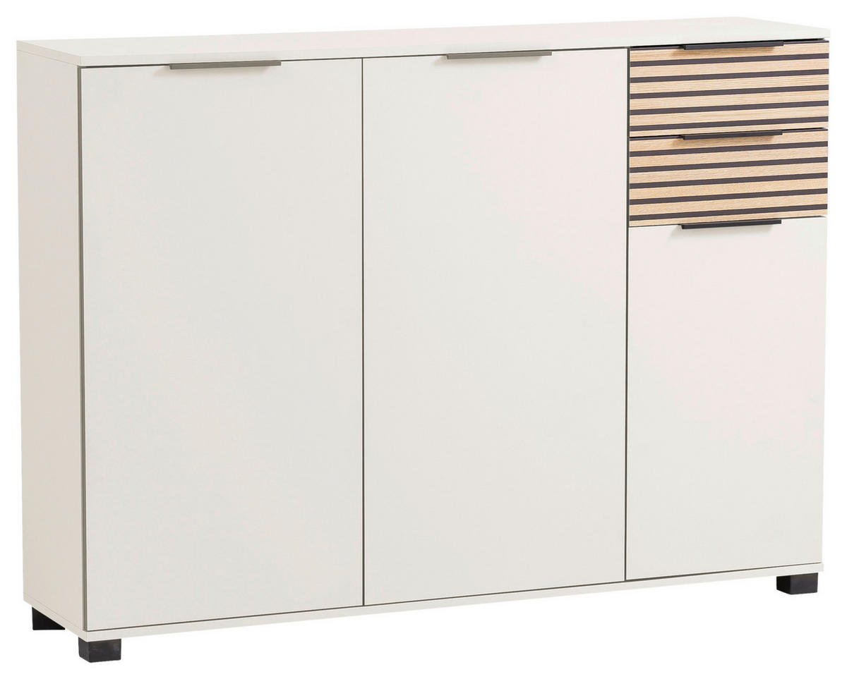 SCHUHSCHRANK Eichefarben, Beige  - Eichefarben/Beige, Design, Holzwerkstoff/Kunststoff (141,9/105,5/35cm) - MID.YOU