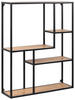 WANDREGAL Schwarz, Eichefarben  - Eichefarben/Schwarz, Trend, Metall (75/91/20cm) - MID.YOU