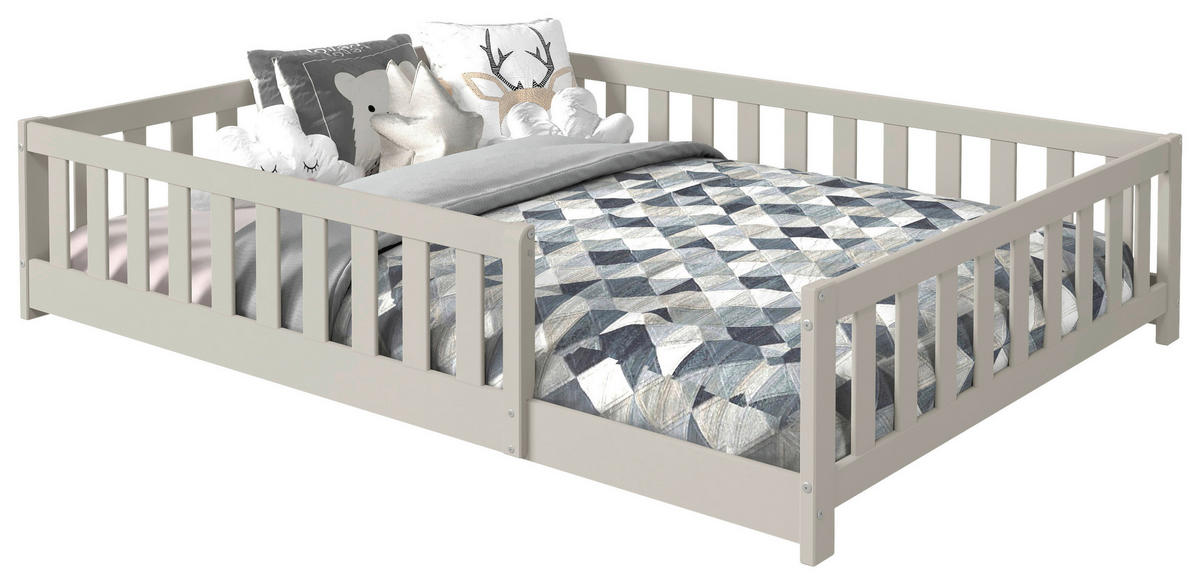 BODENBETT. 140/200 cm  in Taupe  - Taupe, MODERN, Holz/Holzwerkstoff (140/200cm) - P & B