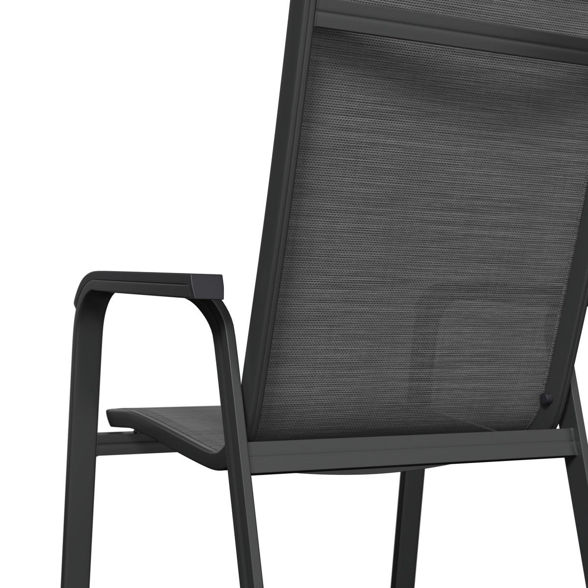 STAPELSTUHL Metall, Textil Anthrazit, Grau  - Anthrazit/Grau, Konventionell, Textil/Metall (65,5/99/69,5cm) - Kettler