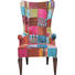 OHRENSESSEL Multicolor - Multicolor/Braun, Design, Holz/Textil (69/134/86cm) - KARE-Design