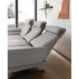 ECKSOFA Sandfarben Flachgewebe  - Sandfarben/Schwarz, Design, Textil/Metall (176-217/259-307cm) - Dieter Knoll