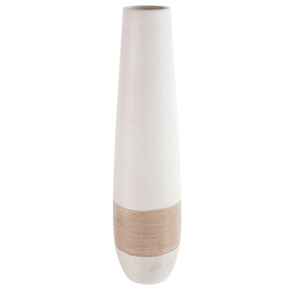 BODENVASE Olbia 56 cm  - Hellbraun/Creme, Basics, Keramik (15/56/15cm)