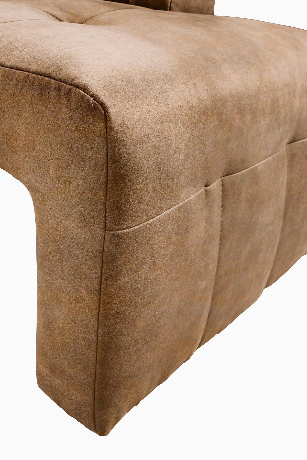 KLUPA KUTNA  konjak  drvo, tekstil, drvni materijal      - konjak/crna, Moderno, drvni materijal/drvo (245/157cm) - Livetastic