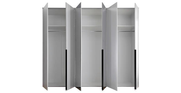 DREHTÜRENSCHRANK  in Weiß  - Schwarz/Weiß, MODERN, Glas/Holzwerkstoff (270/225/52cm) - Carryhome