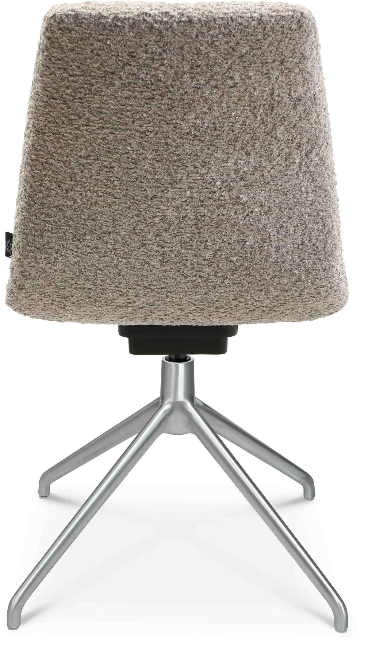 STUHL  in Aluminium Bouclé  - Greige/Alufarben, Design, Textil/Metall (46/81,5-84,5/55cm) - Johann Jakob
