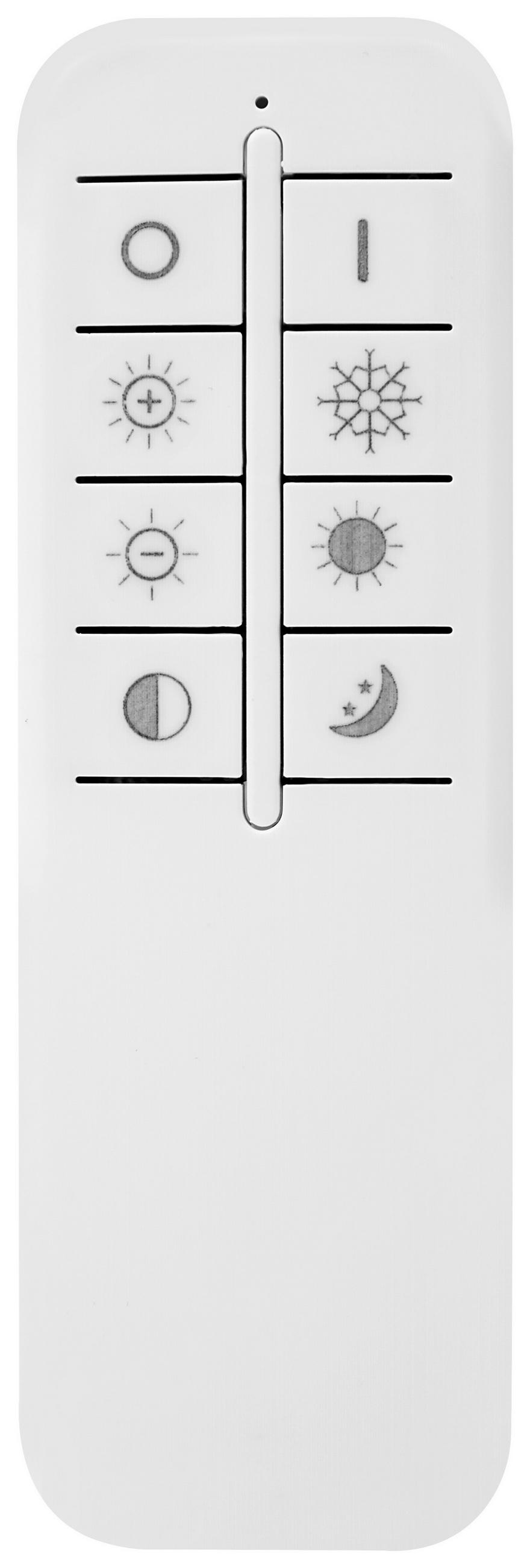 PLAFONIERĂ CU LED - alb/opal, Design, plastic/metal (49/6.8cm) - Novel