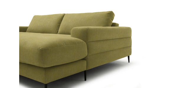 ECKSOFA  in Flachgewebe Hellgrün  253/177 cm  - Schwarz/Hellgrün, Design, Textil/Metall (253/177cm) - Dieter Knoll