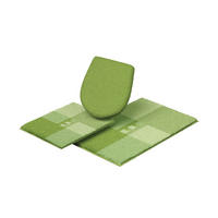 BADEMATTENSET Grund Grün 40x50/50x80 cm  - Grün, Basics, Kunststoff/Textil (40x50/50x80cm) - Grund
