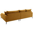 ECKSOFA  in Cord Currygelb  280/173 cm  - Currygelb/Schwarz, KONVENTIONELL, Textil/Metall (280/173cm) - Hom`in