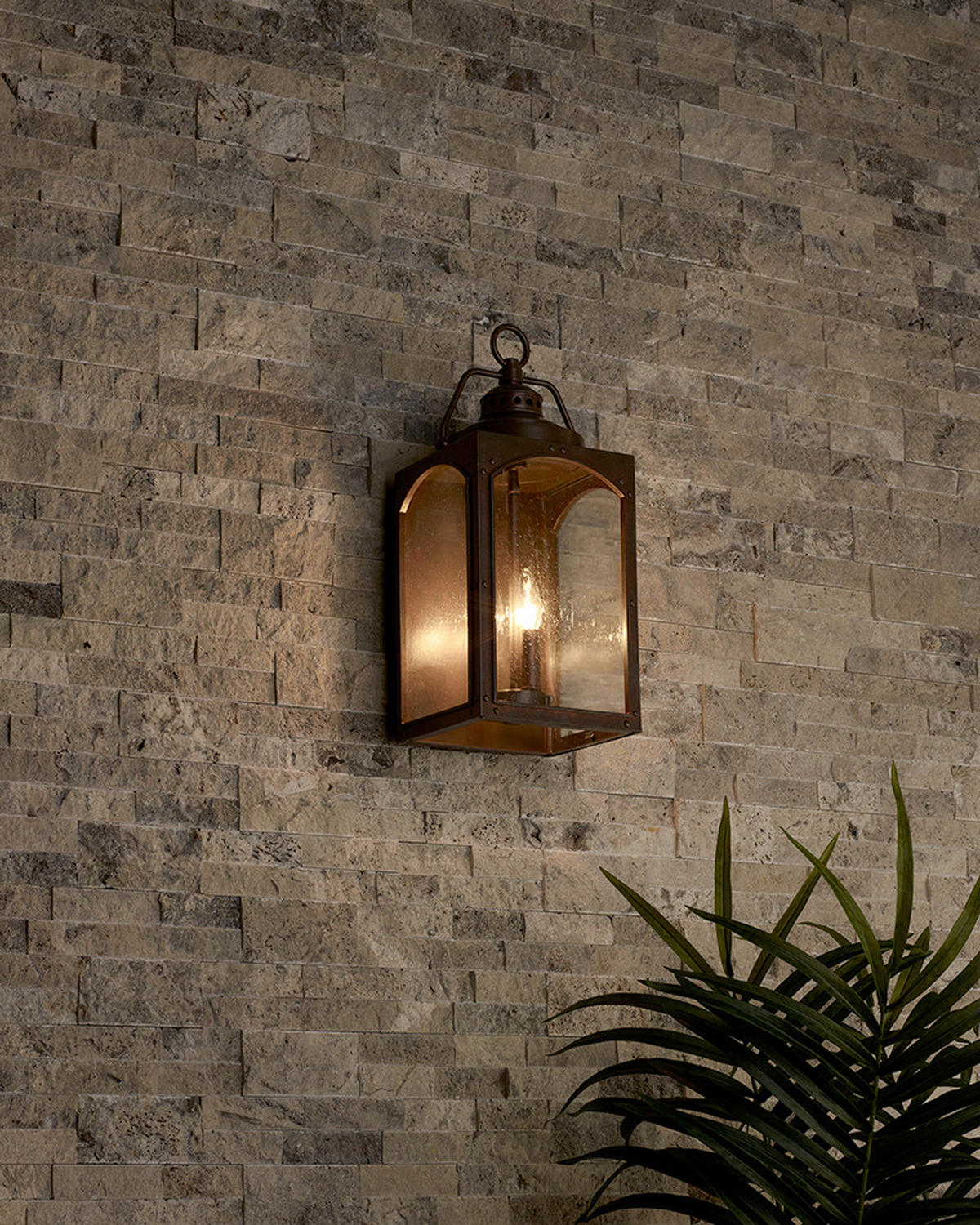 AUßENWANDLEUCHTE 22.5/21,9/51 cm   - Kupferfarben, KONVENTIONELL, Glas/Kunststoff (22.5/21,9/51cm) - Elstead Lighting