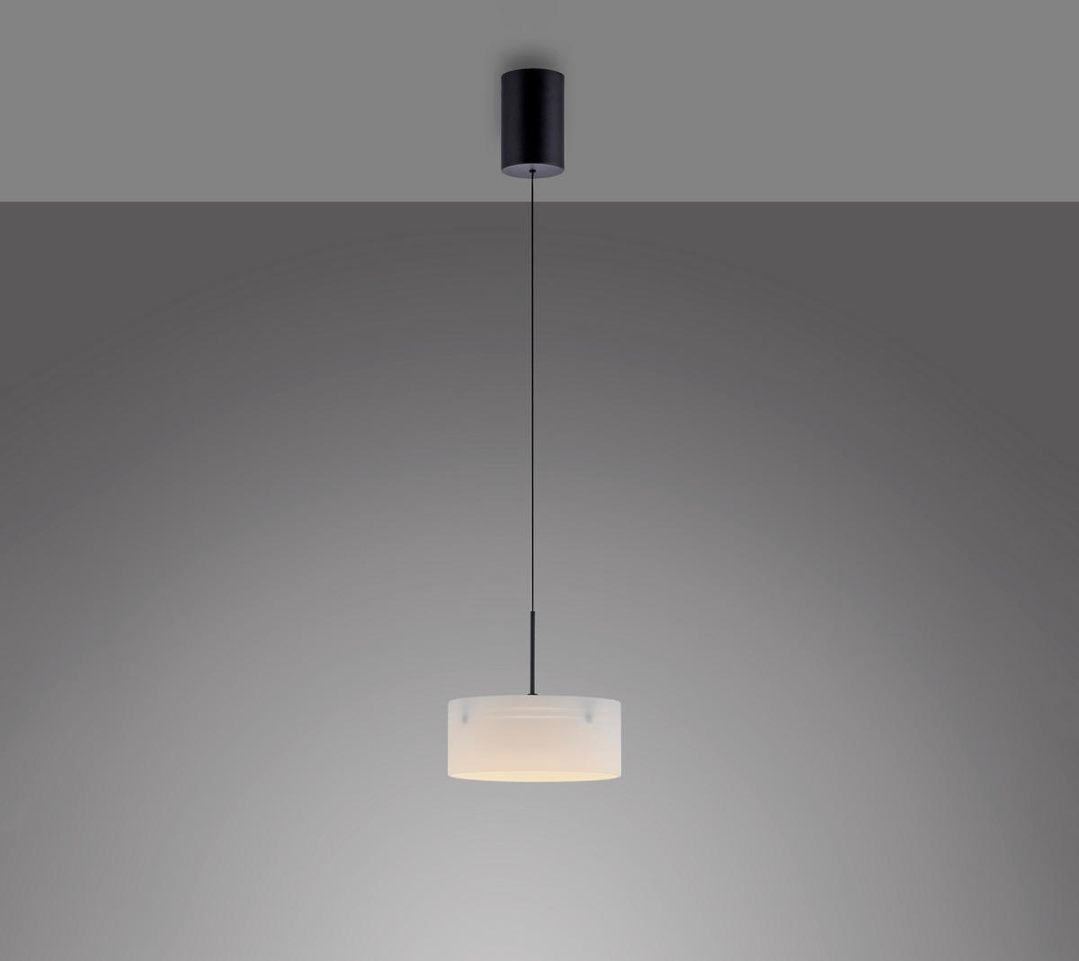 LED-HÄNGELEUCHTE 20/20/180 cm  - Schwarz, Design, Glas/Kunststoff (20/20/180cm)