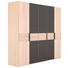 KLEIDERSCHRANK in massiv Kernesche Eschefarben, Dunkelbraun - Dunkelbraun/Eschefarben, Design, Glas/Holz (249,6/224,6/57cm) - Valdera KLEIDERSCHRANK in massiv Kernesche Eschefarben, Dunkelbraun - Dunkelbraun/Eschefarben, Design, Glas/Holz (249,6/224,6/57cm) - Valdera