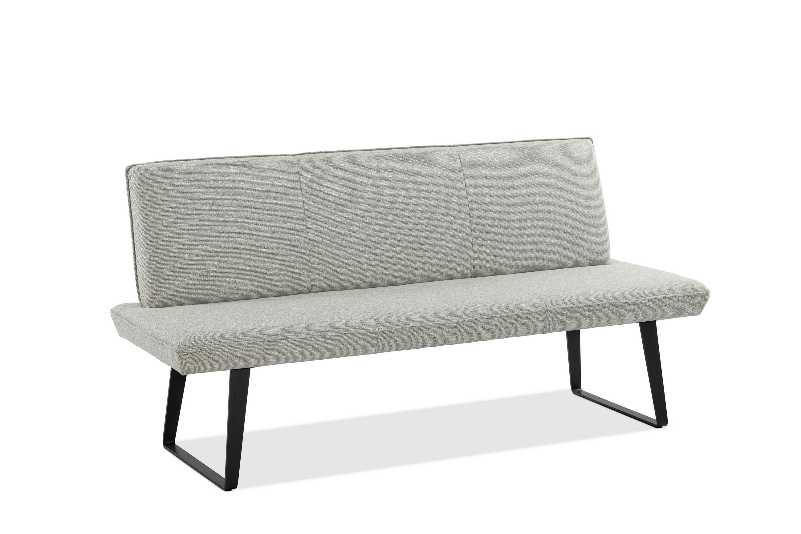 GARTENBANK 200/91/65 cm  in Beige  - Beige/Schwarz, Design, Textil/Metall (200/91/65cm)