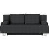 SCHLAFSOFA Anthrazit  - Chromfarben/Anthrazit, Design, Textil/Metall (197/88/89cm) - Livetastic