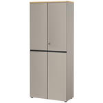 AKTENSCHRANK 81/197/40 cm - Eichefarben/Grau, MODERN, Holzwerkstoff (81/197/40cm) - Novel