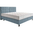 BOXSPRINGBETT 200/220 cm  in Blaugrau  - Blaugrau/Schwarz, KONVENTIONELL, Textil/Metall (200/220cm) - Esposa