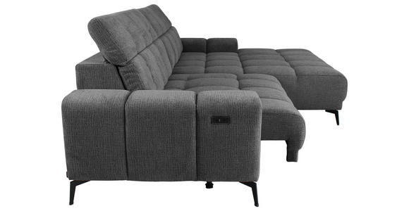 ECKSOFA inkl.Funktionen Anthrazit Chenille  - Anthrazit/Schwarz, MODERN, Textil/Metall (300/195cm) - Xora