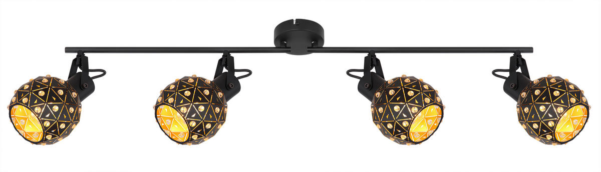 REFLEKTOR  Jodie   90/12/26 cm          - zlate barve/črna, Basics, kovina/steklo (90/12/26cm) - Globo