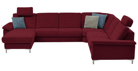 WOHNLANDSCHAFT in Textil Rot - Rot/Alufarben, Design, Textil/Metall (170/333/265cm) - Dieter Knoll
