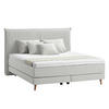 BOXSPRINGBETT 160/200 cm  in Hellgrau  - Eichefarben/Hellgrau, Design, Holzwerkstoff/Textil (160/200cm) - home24