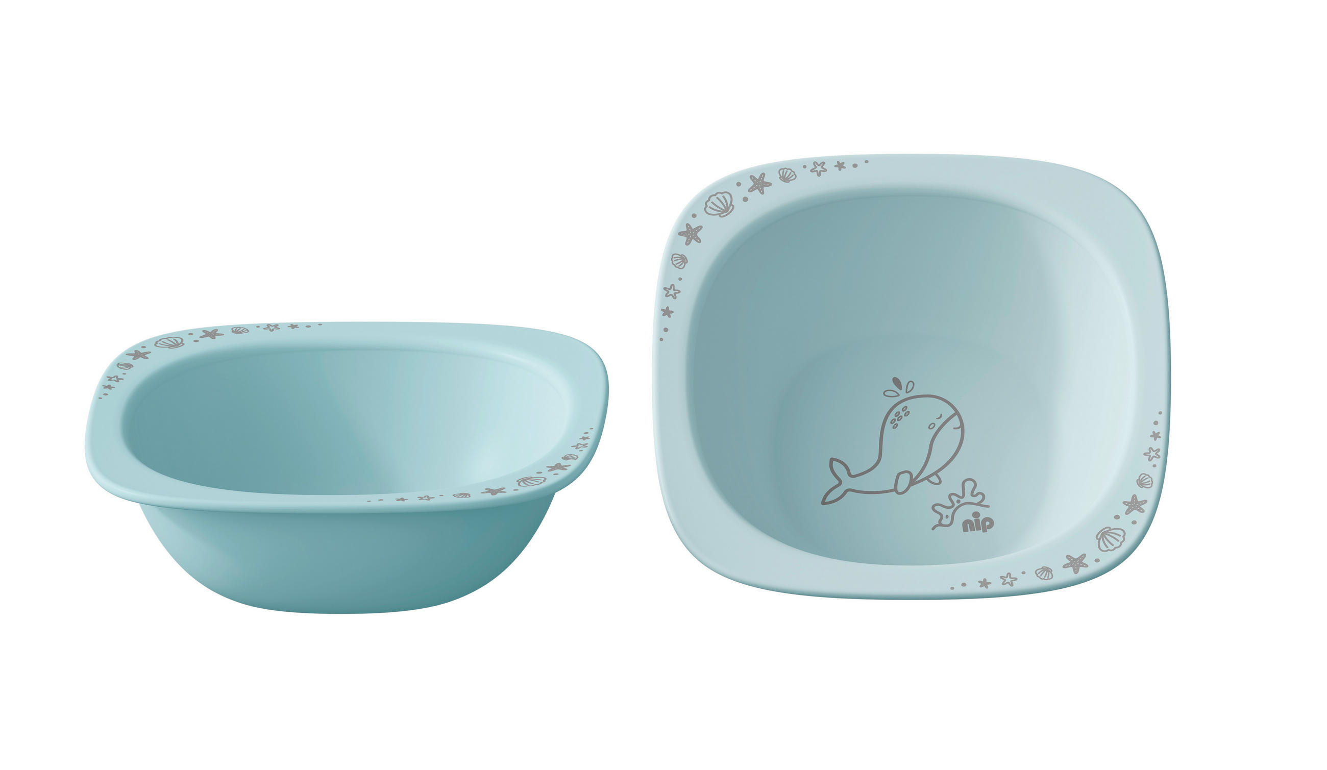 DETSKÁ MISKA - pastelová modrá, Basics, prírodné materiály (14/17,3/6cm)