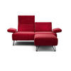 2-SITZER-SOFA in Samt Rot  - Rot/Schwarz, Design, Textil/Metall (164-194/85/86-94cm) - SENSOO