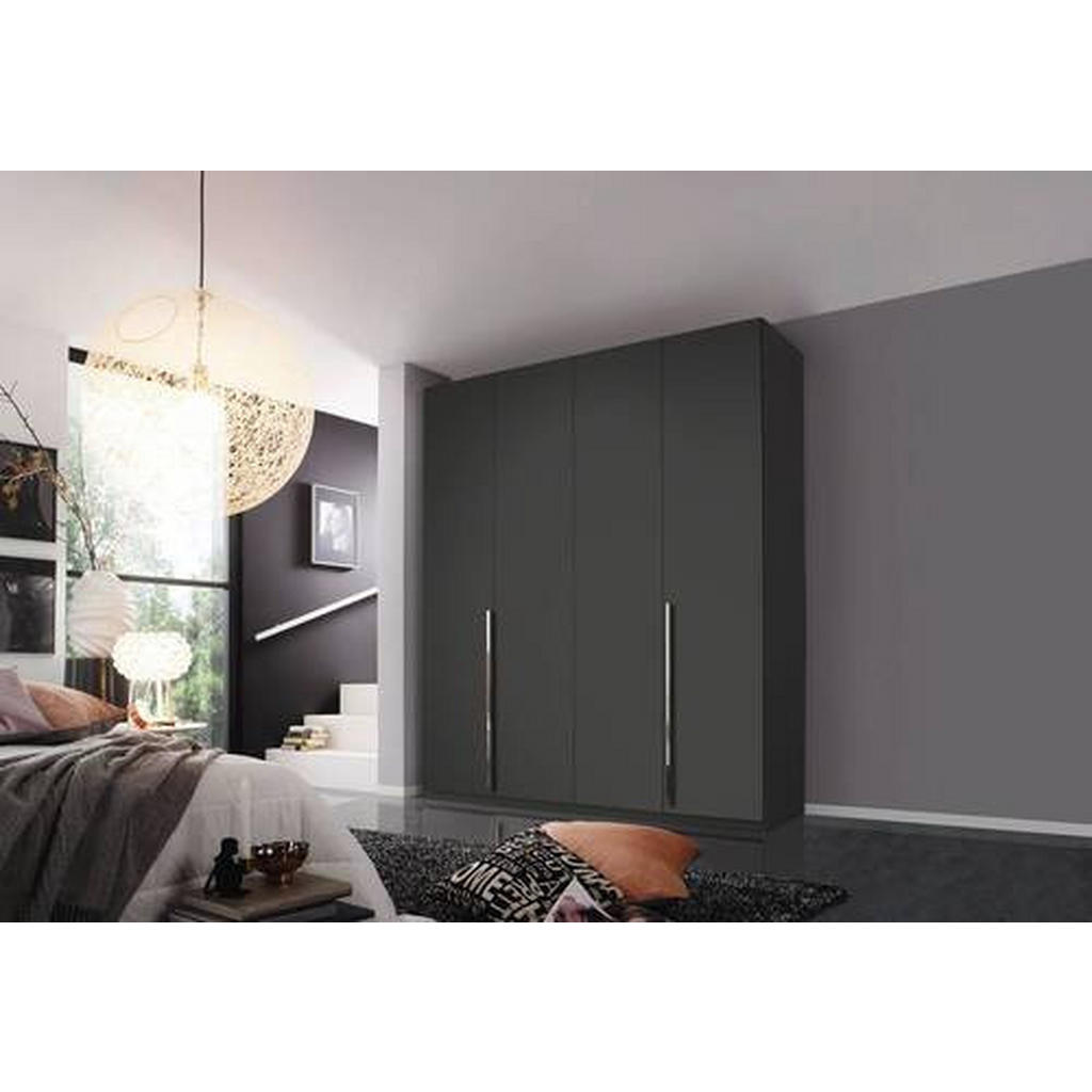 Thumbnail - home24 Drehtürenschrank, Graphit, Metall, 7 Fächer, 201x223x60 cm, Blauer Engel, Goldenes M, Made in Germany, Handmade i...