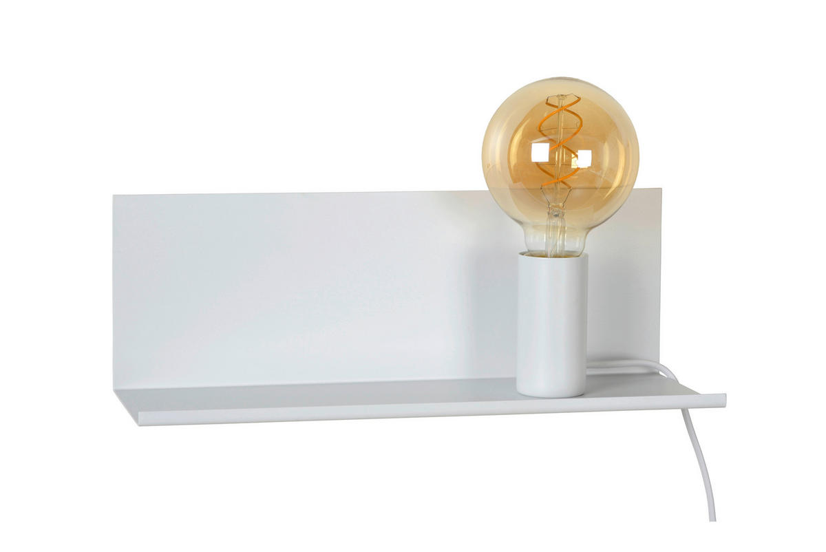WANDLEUCHTE SEBO 37/13/12.5 cm   - Weiß, Design, Metall (37/13/12.5cm) - Lucide