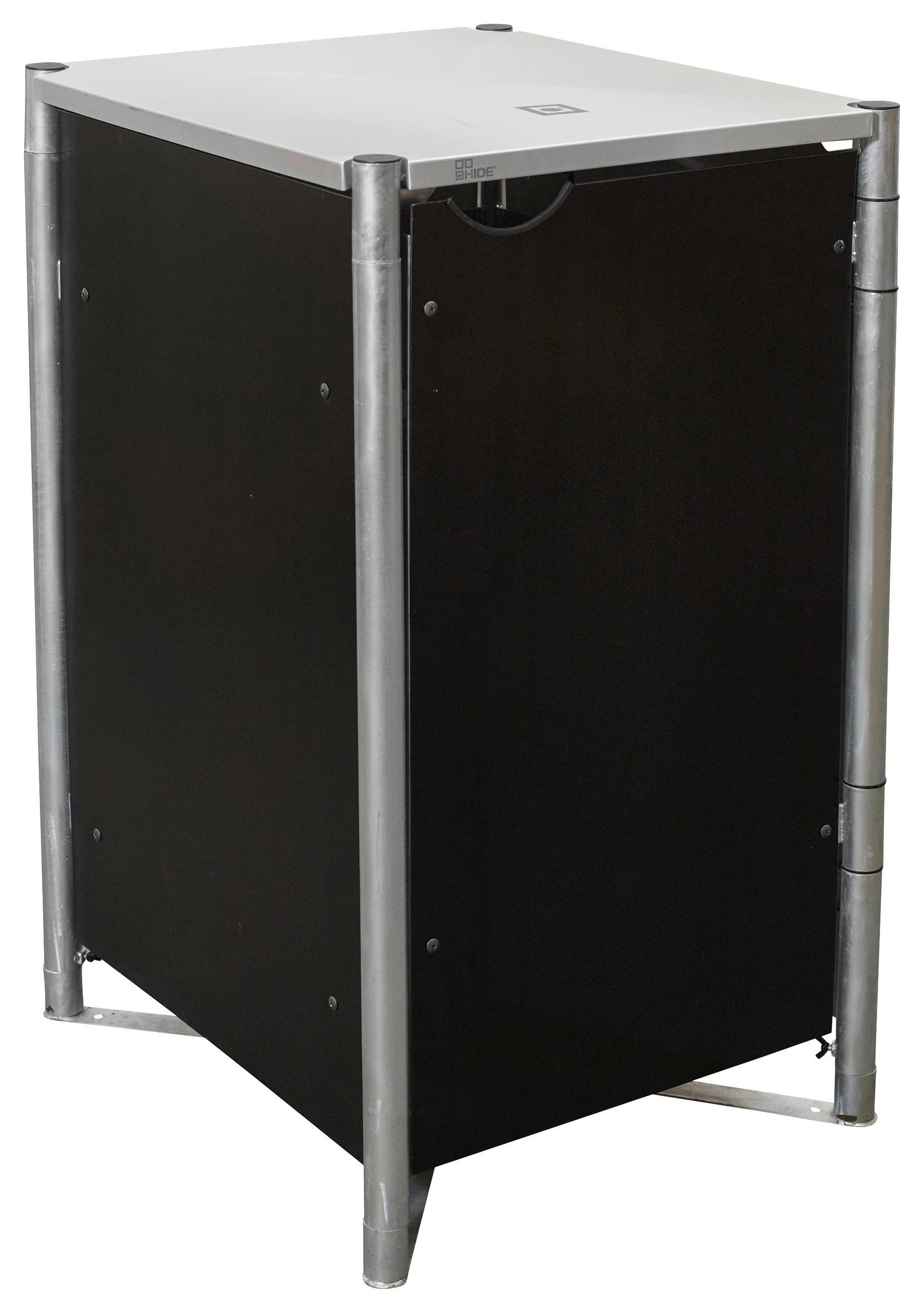 MÜLLTONNENBOX - Schwarz, Basics, Metall (69,7/115,2/80,7cm) - Ambia Garden