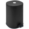 PEDÁLOS SZEMETES 5 l  - fekete, Trend, műanyag/fém (25/31,3/20,6cm) - Homeware