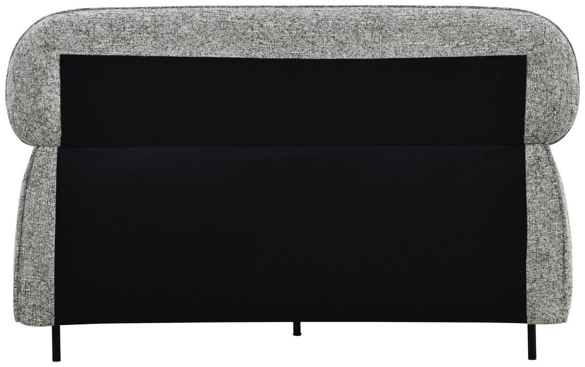 POLSTERBETT gepolstertes Kopfteil, Lattenrost 140/200 cm  in Grau  - Eichefarben/Schwarz, Design, Holz/Textil (140/200cm) - Boxxx