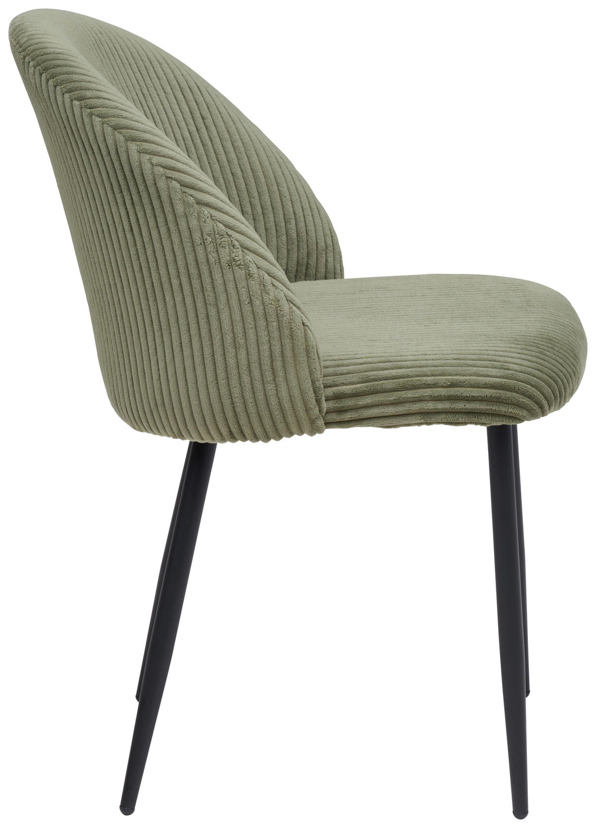 STUHL   Cord  - Schwarz/Grün, Basics, Textil/Metall (52/82/58cm) - Livetastic