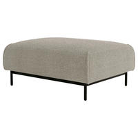 HOCKER in Textil Creme  - Creme/Schwarz, Design, Textil/Metall (100/42/97cm) - Livetastic