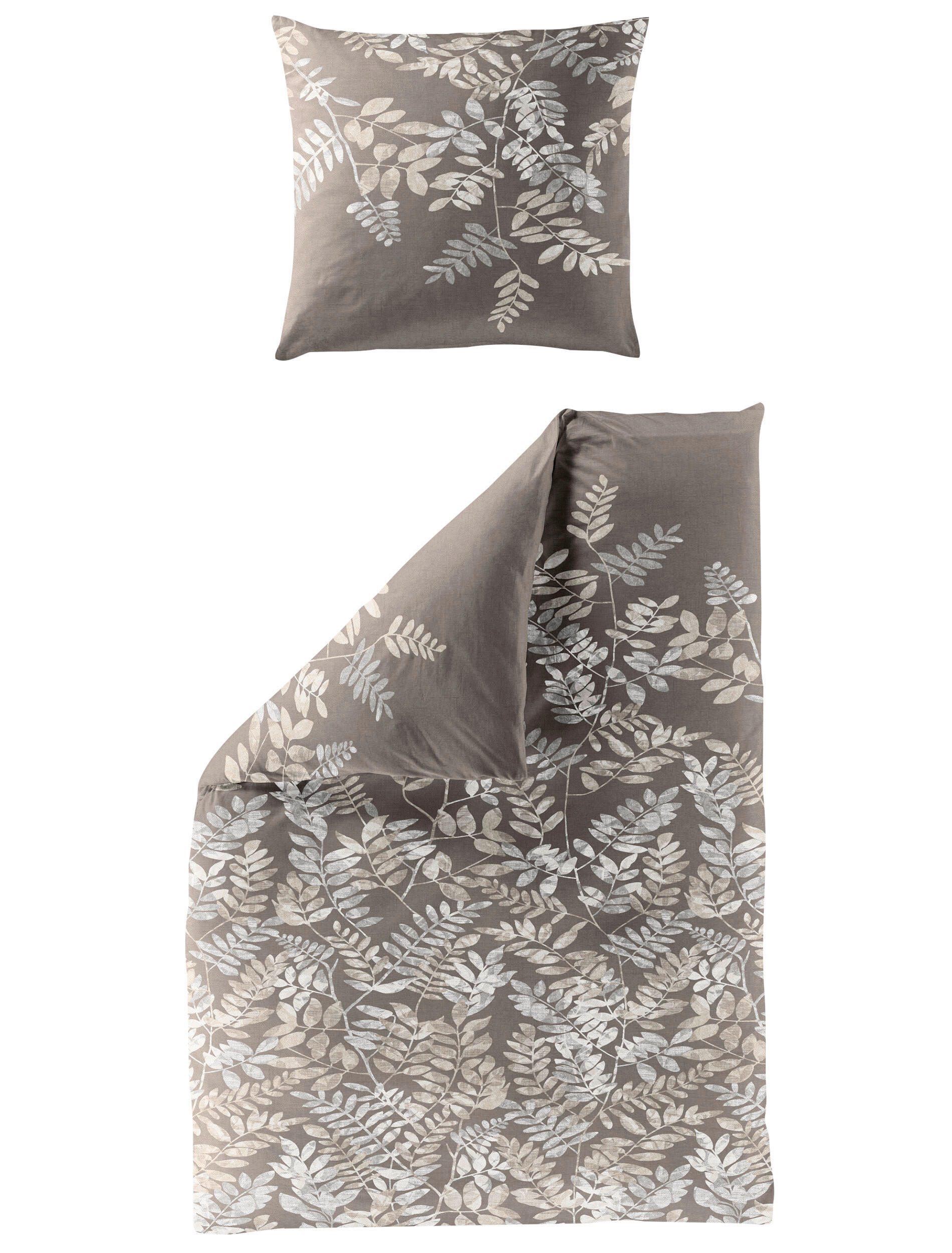 BETTWÄSCHE Biber 155/220 cm  - Braun, Design, Textil (155/220cm) - Bierbaum