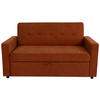 SCHLAFSOFA Flachgewebe Terracotta  - Terracotta, Trend, Textil (162/90/89cm) - Livetastic