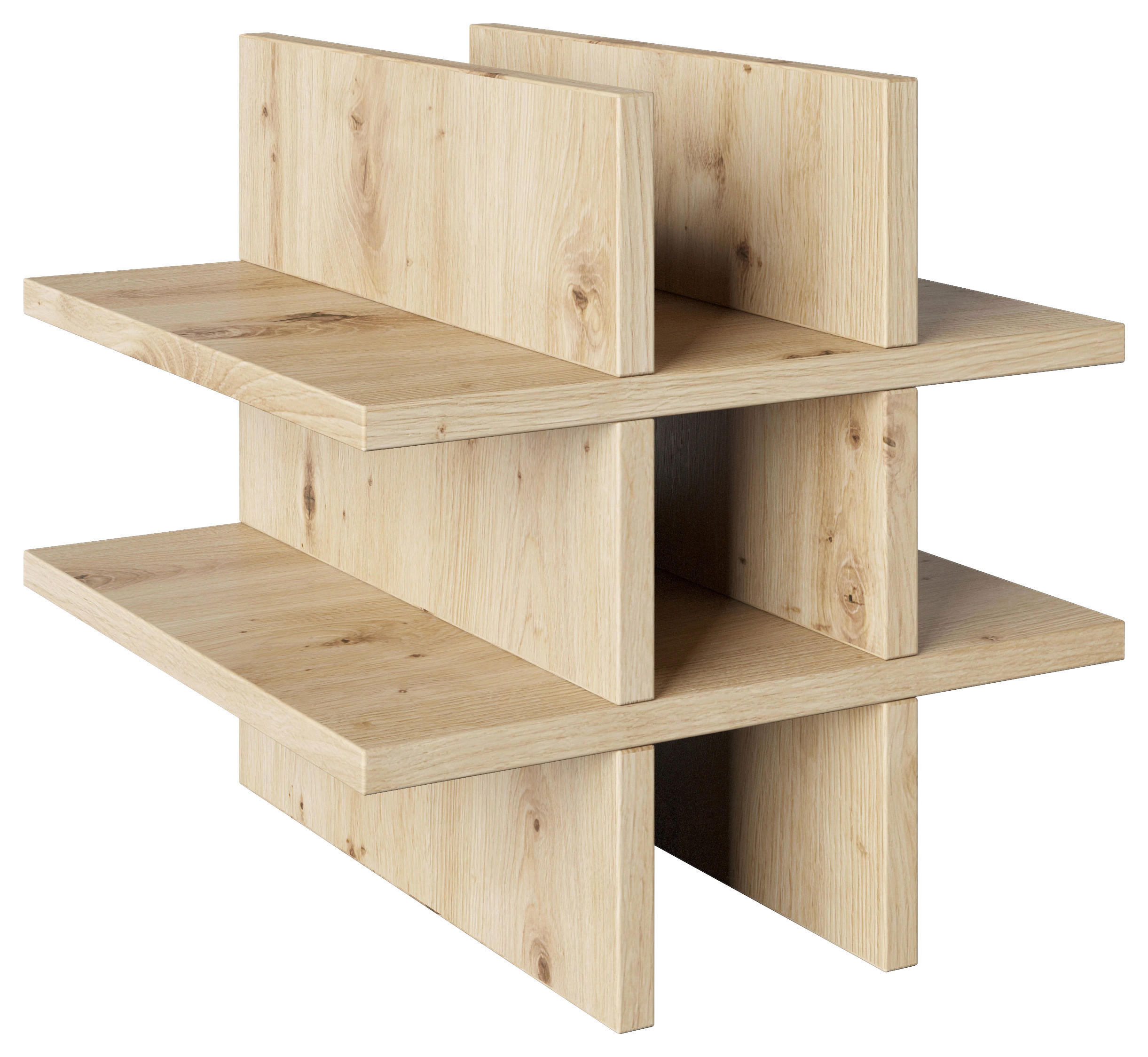 Mid.you Regaleinsatz Fortuna Eiche Artisan, Eiche 34x34x33.4 cm