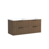 WASCHTISCHKOMBI  - Dunkelbraun/Schwarz, Natur, Holzwerkstoff/Stein (120/54/47cm) - Held