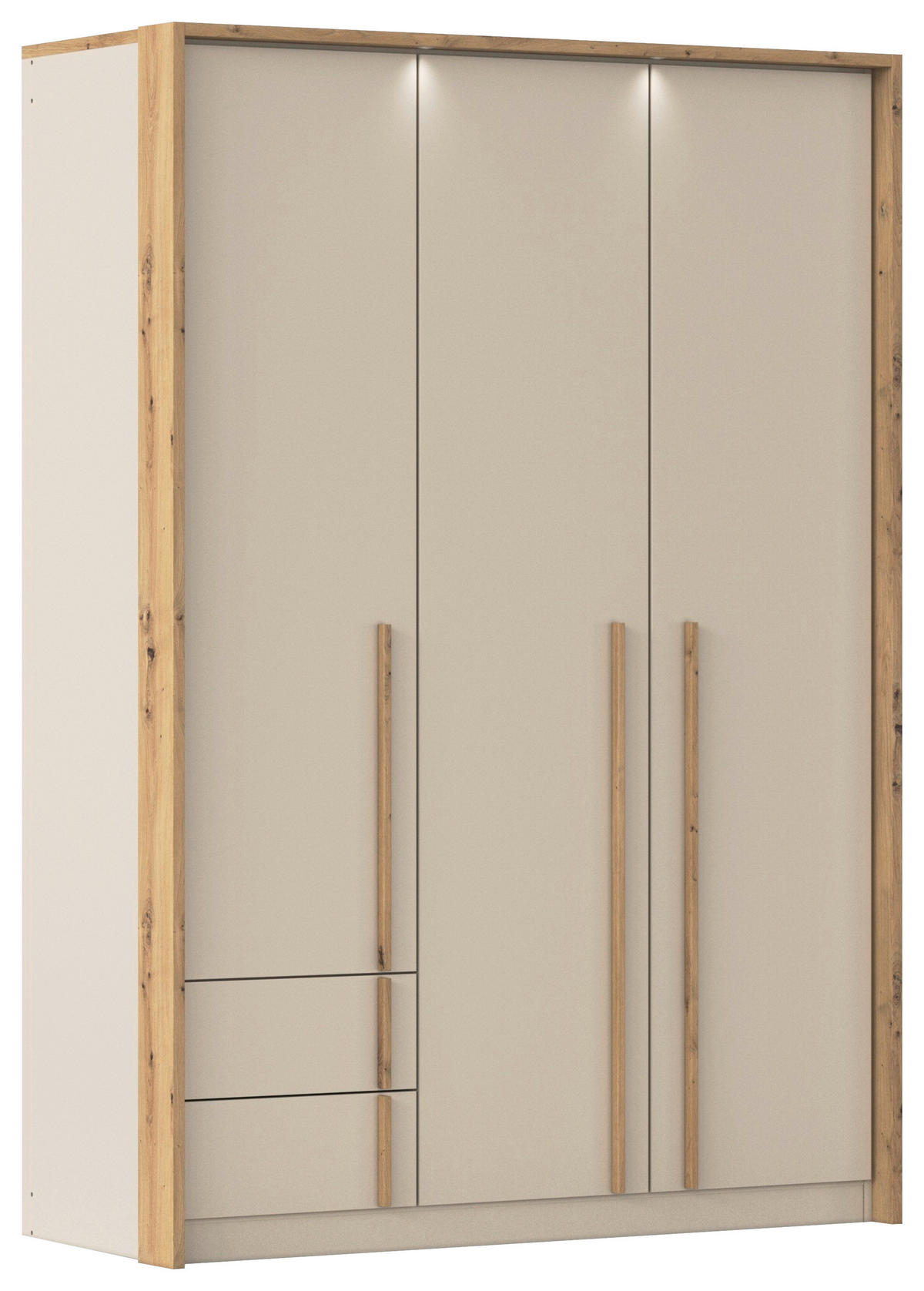 JUGENDZIMMER Champagner, Eiche Artisan  - Champagner/Eiche Artisan, Design, Holzwerkstoff (120/200cm) - Stylife