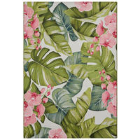 OUTDOORTEPPICH 80/165 cm Flair Grün, Multicolor  - Multicolor/Grün, Design, Kunststoff (80/165cm)