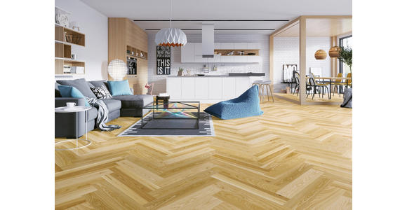 FISCHGRÄT Esche Auric per m² - Eschefarben, Design, Holz (72,5/13/1,4cm) - Ambiente