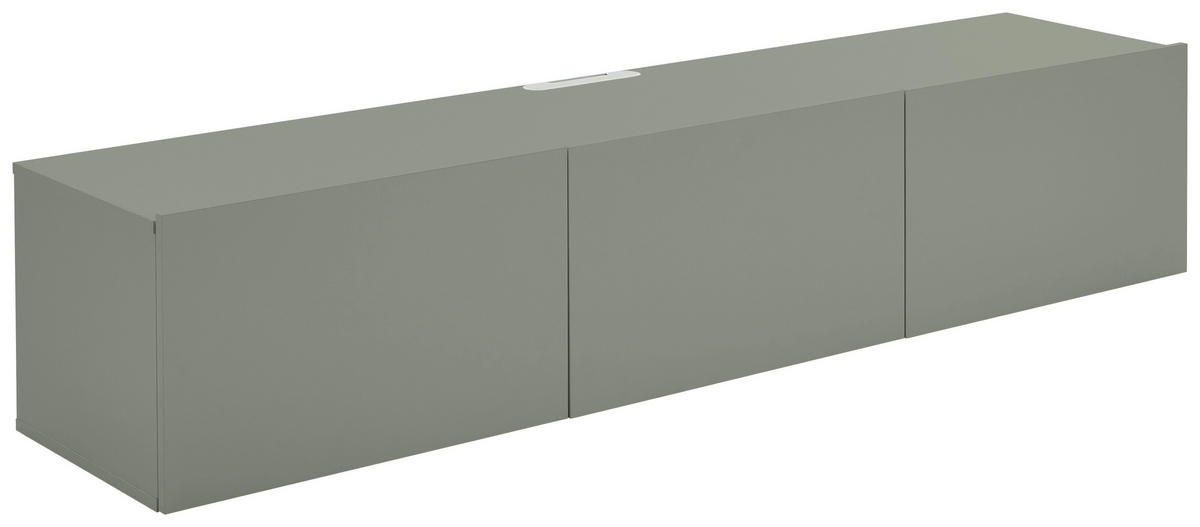 NÍZKÁ KOMODA, zelená, 180/36,7/42 cm - zelená, Design, kompozitní dřevo (180/36,7/42cm) - Hom`in