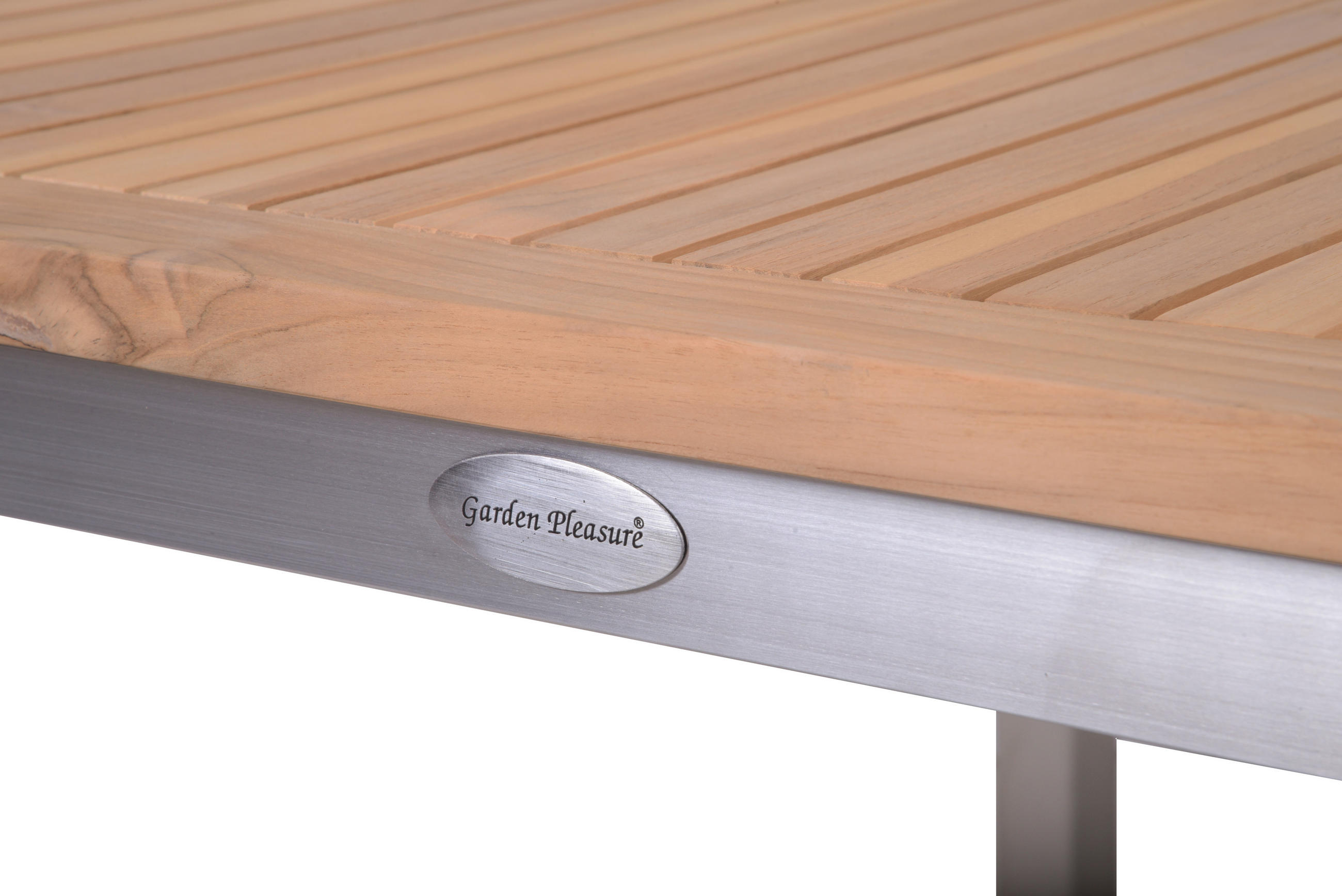 GARTENTISCH 90/90/75 cm  - Silberfarben/Teakfarben, MODERN, Holz (90/90/75cm) - Gardenson