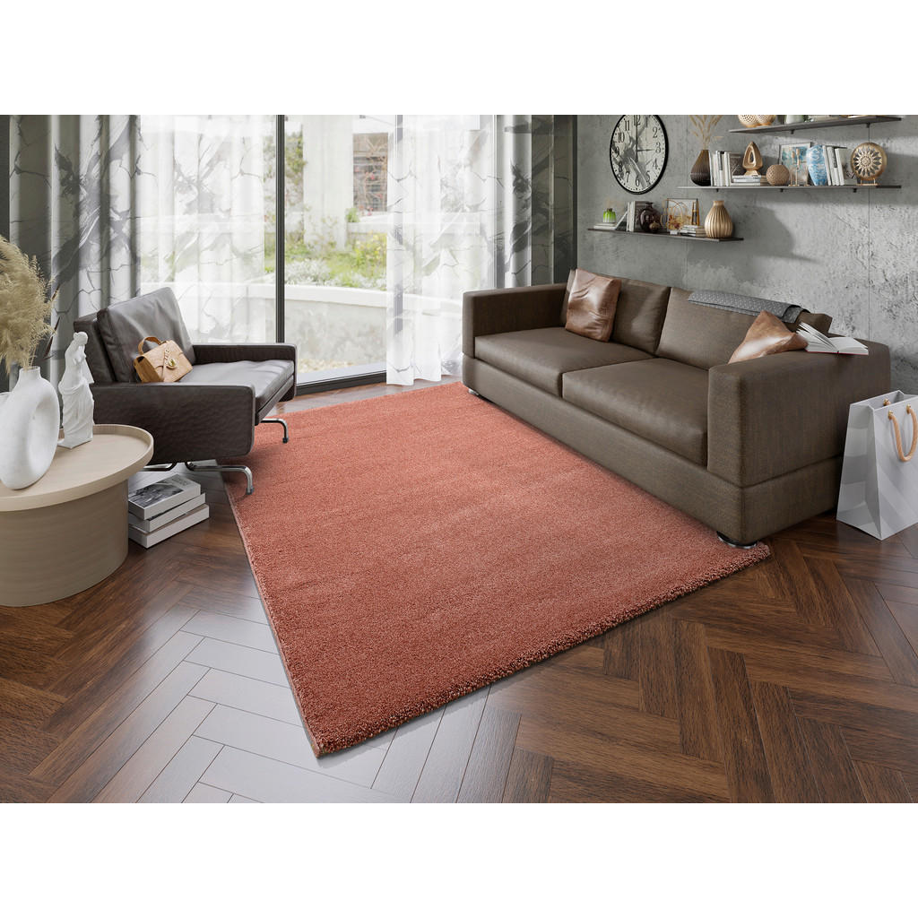 Thumbnail - Novel Webteppich, Rot, Textil, Uni, rechteckig, 140x200 cm, Oeko-Tex® Standard 100, für Fußbodenheizung geeignet, pflege...