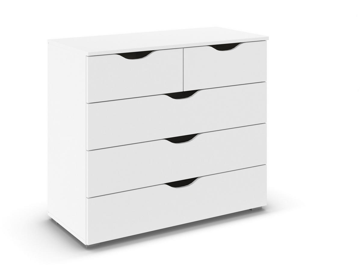 KOMMODE  in 93/81/42 cm  - Silberfarben/Weiß, MODERN, Holzwerkstoff (93/81/42cm) - Rauch Möbel