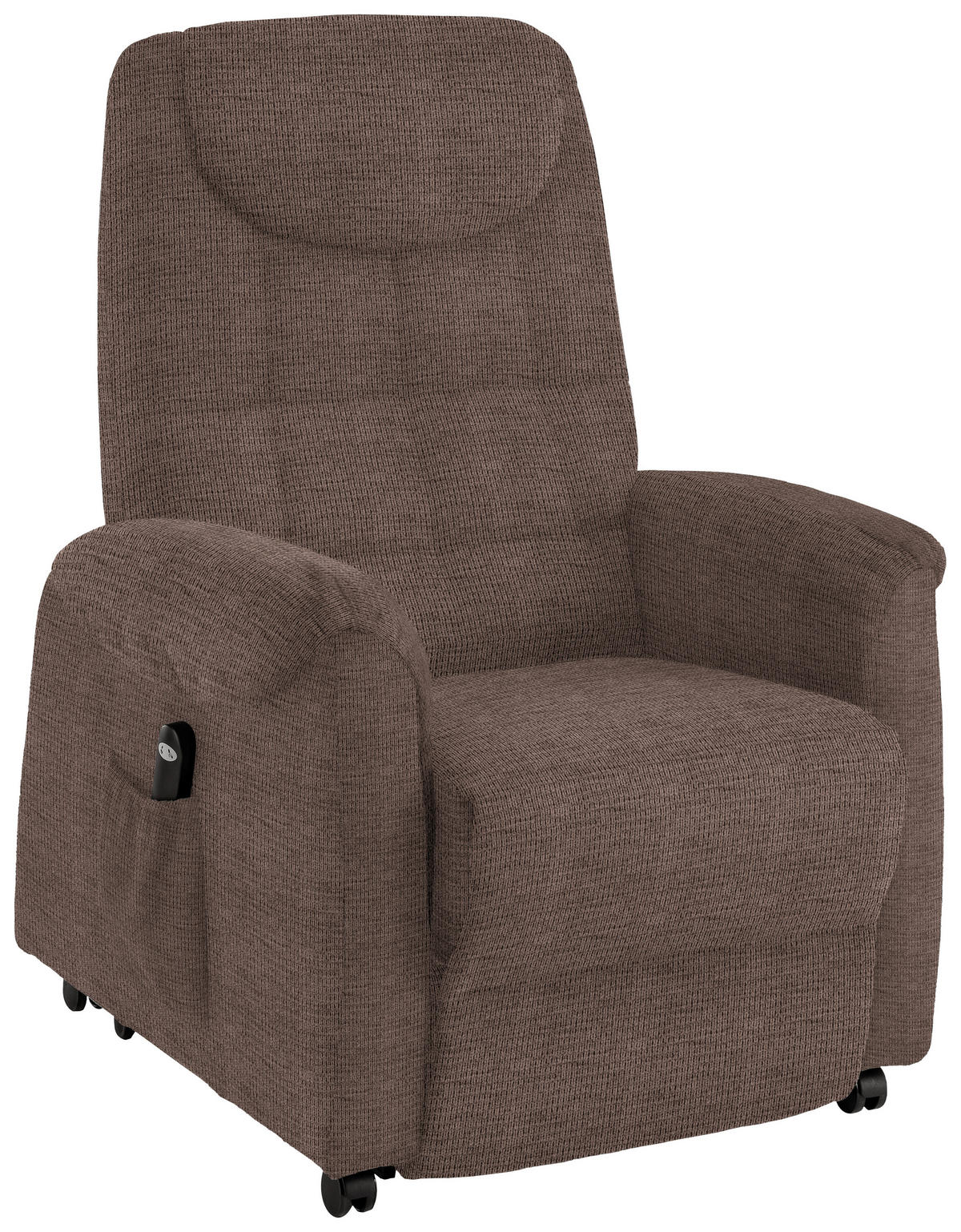 FERNSEHSESSEL in Mikrofaser Hellbraun  - Hellbraun/Schwarz, KONVENTIONELL, Kunststoff/Textil (83/113/92cm) - Xora