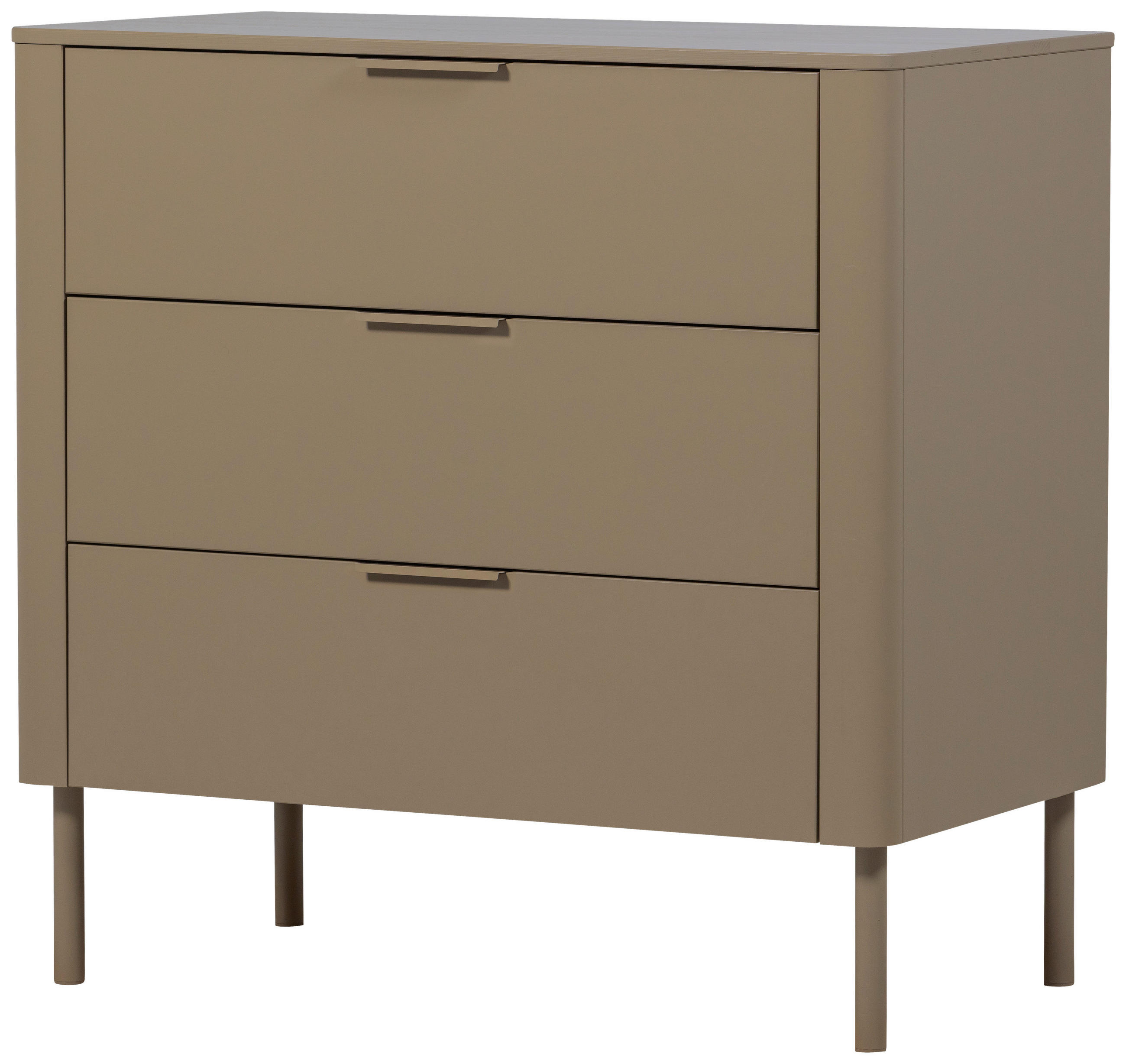 KOMMODE Gunnar, 94/93/52 cm, 3 Schublade(n)  - Schlammfarben/Schwarz, Design, Holz/Metall (94/93/52cm) - Livetastic